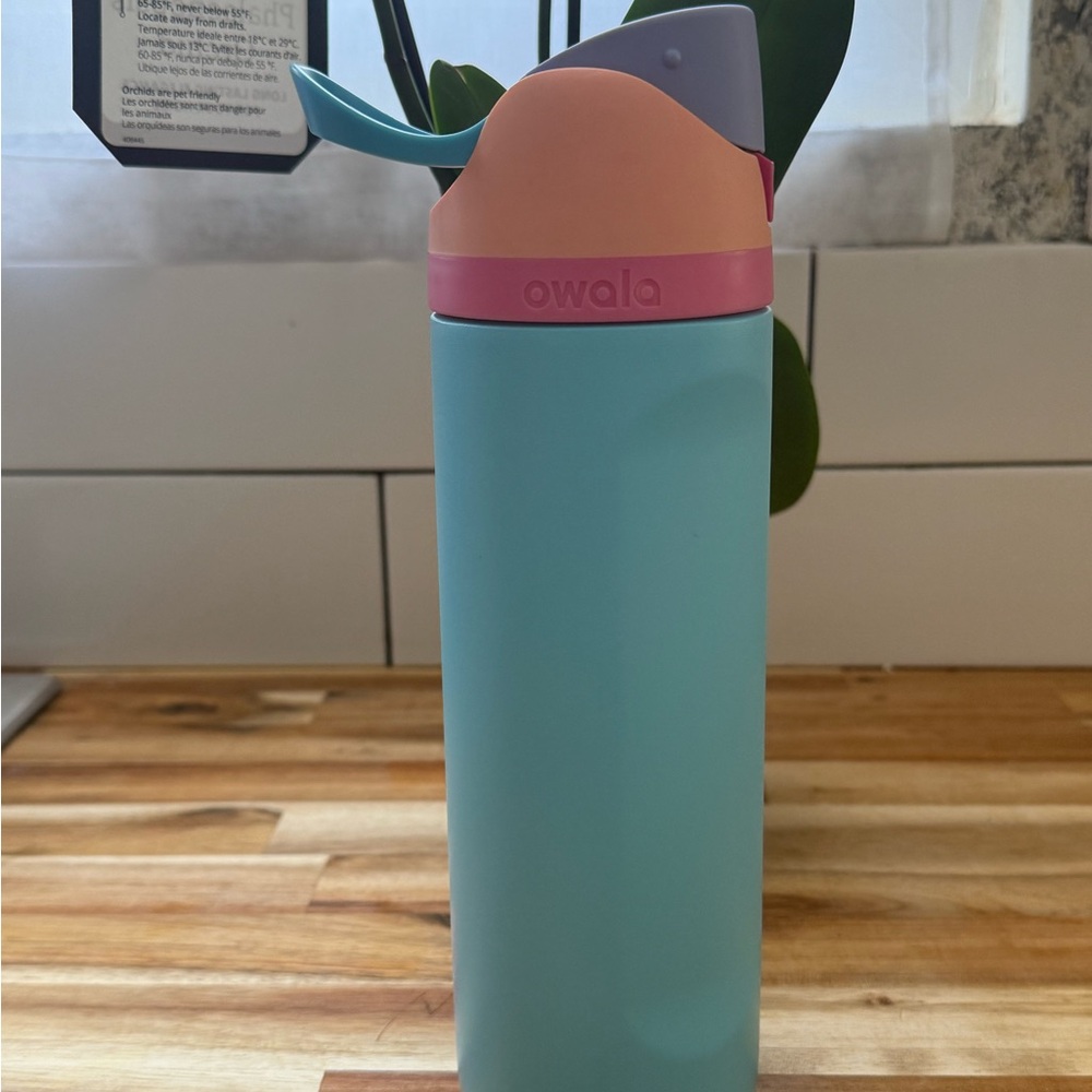 Owala Blue and Pink Water Bottle " BLOOM"